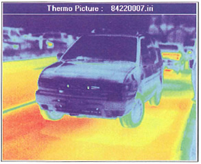 Thermal image of an electric vehicle