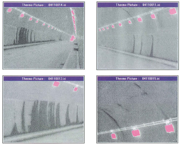Examples of images inside a tunnel using TVS-600.