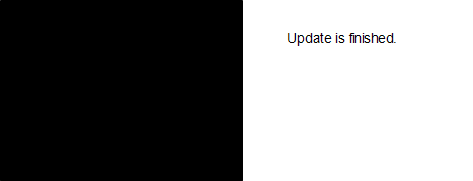 update is finished.